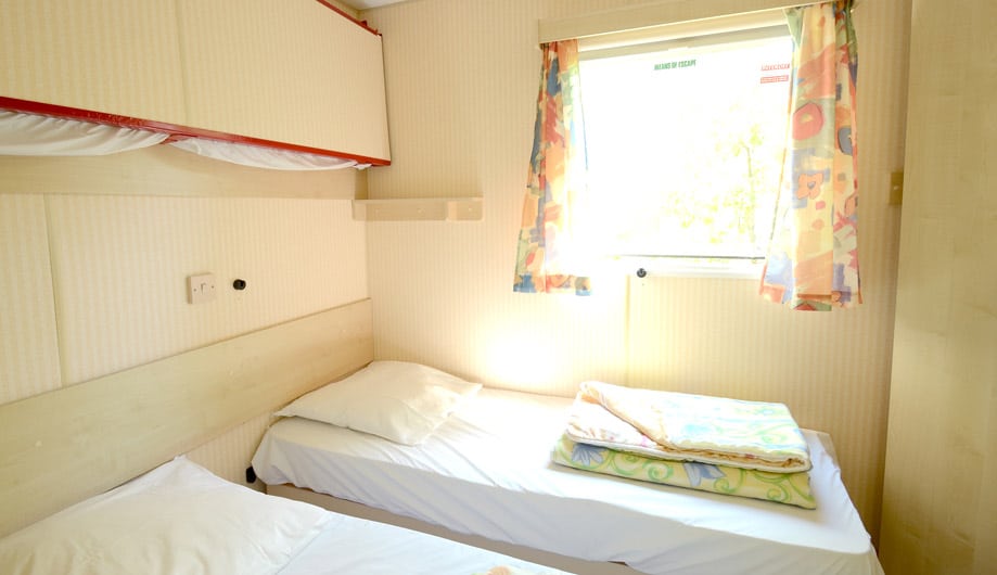 Chambre avec lits simples, mobile-home Vendée
